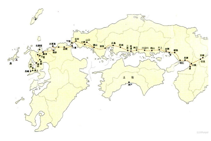 京都から長崎まで