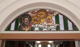 聖堂入り口　フランシスコ・ザビエルのステンドグラス